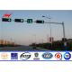 6m Traffic Light Pole Metal Poles Steel Hot Dip Galvanization Electrical Power Pole