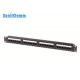 Black Network Cable Patch Panel Metallic Frame Excellent Corrosion Resistance