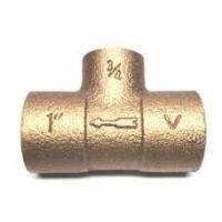 1/2 Female Thread Brass Plumbing Tee Fitting Used In Water / Gas
