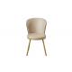 Solid Wood  Stainless Steel Modern Leather Chairs Dining