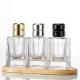 transparent square convenient perfume spray bottle empty 50ml bayonet thick bottom perfume bottle