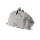 Logo Custom Velour Drawstring Bags Grey Printed Recyclable Fancy Reusable