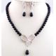 Irregular pearl necklace jewelry hollow diamond bow pendant necklace