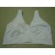 Comfortable Anti - Bacterial Nylon / Cotton Light Whtie OEM ODM Front Closure Sports Bra