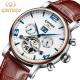 Fashionable Design Waterproof Mechanical Watch With Blue Second Hands