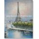 Hand Painted Paris Oil Painting Eiffel Tower ECO Solvent