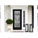 High Polished Elegant Inlaid Wrought Iron Glass / Decorative Door Glass For Building Hand Forged Textures