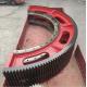 Steel Forged Big Industrial Ring Gear Hardness HRC 45-55 Customized Teeth