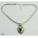 Elegant fashion mixed metal necklace with heart pendant , OEM/ ODM service offer