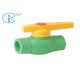 Green PPR Fittings Plastic Ball Valve For Hot And Cold Water Supply