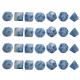 Blue Marble Natural Resin RPG Dice Character Plays Hand Made