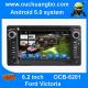 Ouchuangbo car gps navigation for Ford Victoria with iPhone and Android phone connect to car radio android 6.0 system
