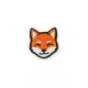 Cute Little Fox Animal Iron On Patches Merrow Border Embroidered Badge Patch