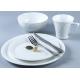 Simple Emboss 16pc White Porcelain Dinnerware Sets