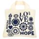 Large Screen Printing Recyclable Cotton Loop Hand Bags for Women