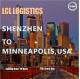 Shenzhen To Minneapolis USA Lcl Container Shipping Sea Cargo Logistics 20 Days