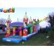 PVC Tarpaulin Inflatable Mickey Bouncy Slide Obstacle Game For Kids