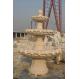 3 Tier Flower Carved Stone Marble Water Standing Fountain