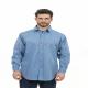 Button Closure 100% Cotton Fire Retardant Work Shirt Plaid Pattern 210gsm