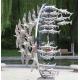 Metal Seagull Abstract Fish Sculpture Stainless Steel polished For Garden