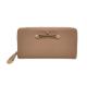 Brown Ladies Purse Saffiano PU Leather Wallet With Zipper Card Holder WA21