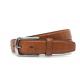 Handmade Brown 3.5cm Mens Leather Dress Belt