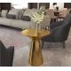 Contemporary design Round Gold stainless steel High Bistro table Pub table for hotel Club Cafe