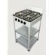Europe Style Table Four Burner Gas Cooker With Shelf