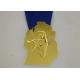Personalized Enamel Medal Ribbons , Awards Karate Medals Die Casting