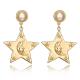Personality Exaggerated Star Moon Pearl Stud Earring For Woman