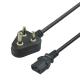 Pvc Jacketed  Electrical Power Cord Laptop India Plug Black 6feet