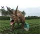 Life Size Farm Animal Models , Full Size Triceratops Dinosaur Lawn Sculpture 