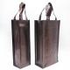 Wholesale custom new brown fashion pp non woven shopping bag aluminum foil tote wine bag