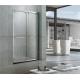 Bright Stainless Steel Profiles Sliding Shower Doors With Double Nano Clear Glass for Hotel