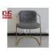 Waterproof Stain Proof Armrest Dining Chair Dark Grey Velvet Chair With Gold Legs
