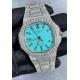 VVS Iced Out Moissanite Watch Automatic Tiffany Dial Fully Iced Out Watch