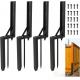 Fencing Repair Kit Heavy Duty Iron Ground Spike for Tilted Fence Posts Durable Design