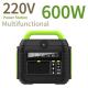 AC Socket Un Portable Power Station 600W 300W 500W 1200W 2200W for Camping Outdoor Work