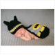 black yellow cartoon Batman hat cap handmade newborn baby Photography Prop beanie set Anim
