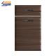 Dark Wood Grain Modern Kitchen Cabinet Doors Smooth Texture Appearance