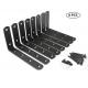 Matte Black Steel Heavy DutyL Corner Brace Joint Angle Bracket Shelf Bracket Wall Hanging with Screws