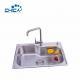 Press Kitchen Sink SUS304 Stainless Steel Kitchen Sink Single Bowl Kitchen Sinks With Faucet