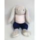 40cm Easter Rabbit Plush Long Ear Stuffed Soft Bunny Animal With Clothes Plush Toy