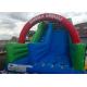 PVC Tarpaulin Animal Park Zoo Cartoon Inflatable Dry Slide With Arch Door