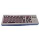 106 USB industrial brushed steel Keyboard with laser trackball backlight included