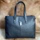 Authentic Real Ostrich Skin Businessmen Travel Duffle Purse Large Shoulder Bag Genuine Leather Male Top-handle Handbag