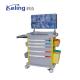 Double Side Hospital Medicine Trolley With Drawers, Boxes, Garbage Bin