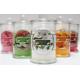 100% paraffin scented glass candle with fruit and flower fragrance packed into