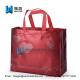 Red Aluminum film wholesale cheap ultrasonic custom logo print 100gsm  non woven shopping bag