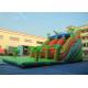 Long inflatable rabbit palm trees high dry slide inflatable high dry slide with arch for sale